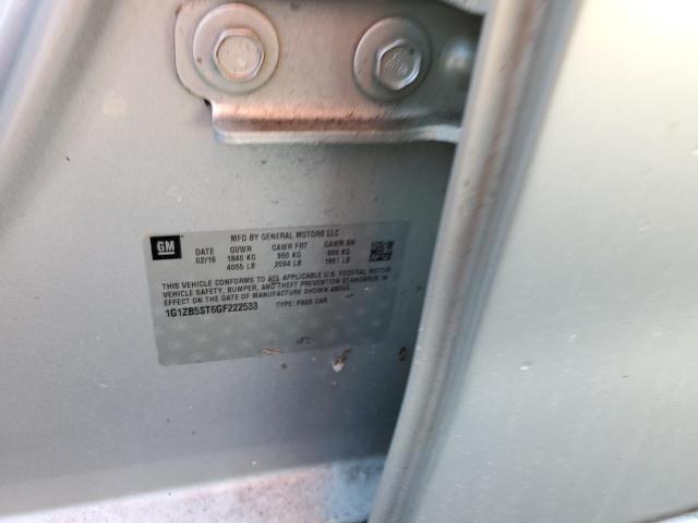 1G1ZB5ST6GF222533 - 2016 CHEVROLET MALIBU LS SILVER photo 13