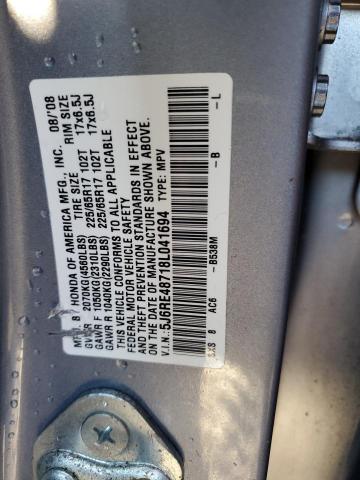 5J6RE48718L041694 - 2008 HONDA CR-V EXL ლურჯი ფოტო 13