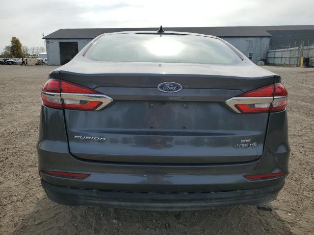 3FA6P0LU5KR131194 - 2019 FORD FUSION SE GRAY photo 6