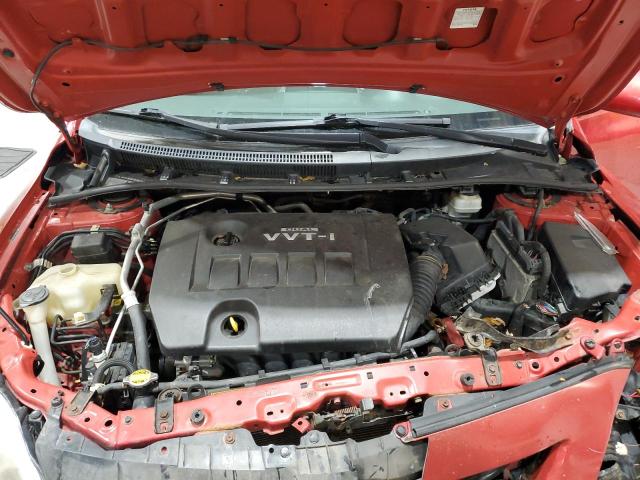 2T1BU4EE4AC278433 - 2010 TOYOTA COROLLA BASE RED photo 11