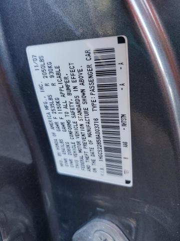 1HGCS22858A003716 - 2008 HONDA ACCORD EXL 灰色 照片 12