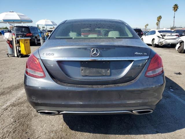 55SWF4KBXFU010445 - 2015 MERCEDES-BENZ C 300 4MATIC GRAY photo 6