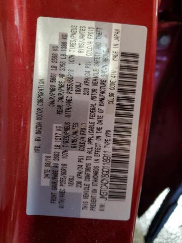 JM3TCACY8G0118911 - 2016 MAZDA CX-9 TOURING RED photo 13