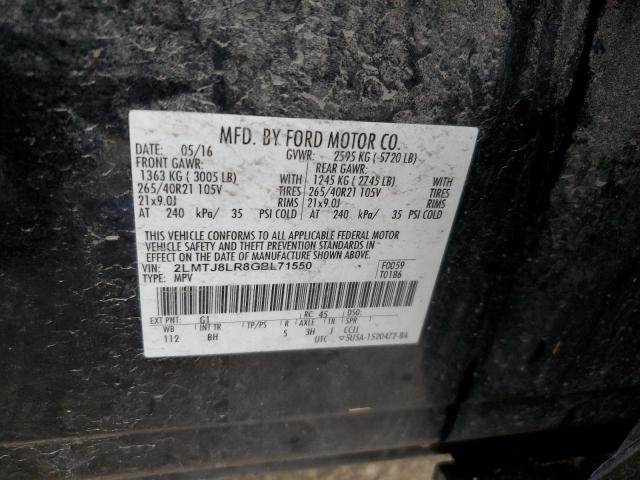 2LMTJ8LR8GBL71550 - 2016 LINCOLN MKX RESERVE BLACK photo 13