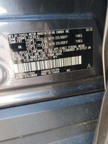 2T3G1RFV2LW106534 - 2020 TOYOTA RAV4 LE GRAY photo 14