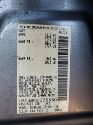 1N4AL3AP3GC275580 - 2016 NISSAN ALTIMA 2.5 Grau Foto 13