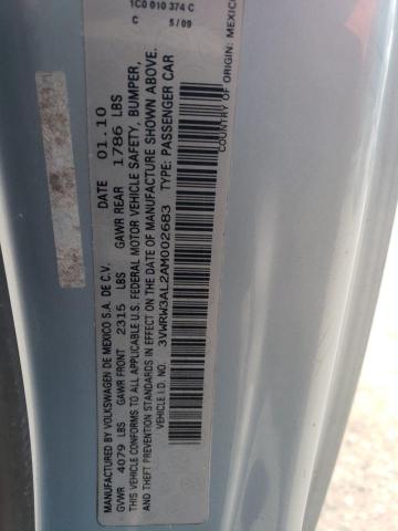 3VWRW3AL2AM002683 - 2010 VOLKSWAGEN NEW BEETLE SILVER photo 12