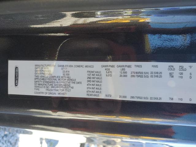 3AKJHHDR5JSJU7142 - 2018 FREIGHTLINER CASCADIA 1 فحمي صورة 10