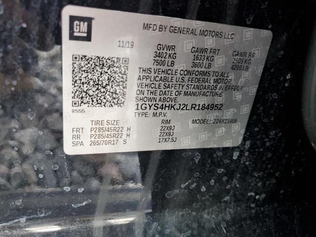 1GYS4HKJ2LR184952 - 2020 CADILLAC ESCALADE ESV LUXURY Սև լուսանկար 13