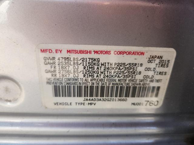 JA4AD3A32GZ013660 - 2016 MITSUBISHI OUTLANDER SE 银色 照片 13