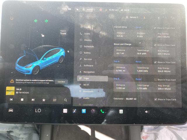 5YJ3E1EB4MF014926 - 2021 TESLA MODEL 3 Azul foto 9