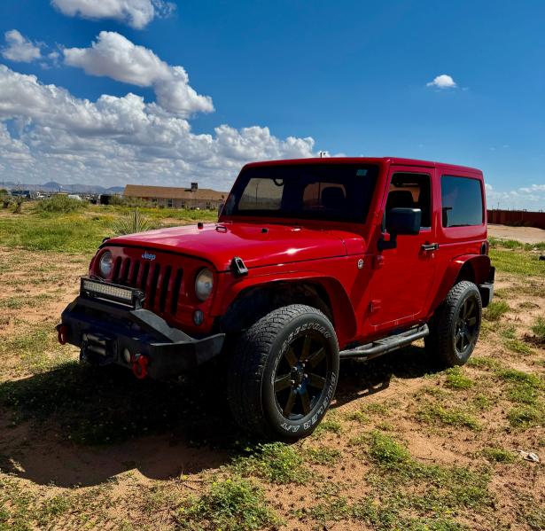 1C4AJWAG0EL185981 - 2014 JEEP WRANGLER SPORT RED photo 2