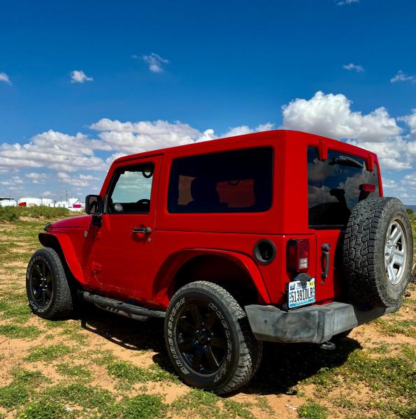 1C4AJWAG0EL185981 - 2014 JEEP WRANGLER SPORT RED photo 3