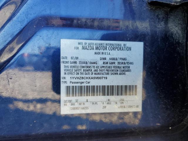 1YVHZ8CHXA5M00719 - 2010 MAZDA 6 I ლურჯი ფოტო 13