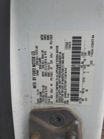 NM0LS7E78F1187414 - 2015 FORD TRANSIT CO XL WHITE photo 12