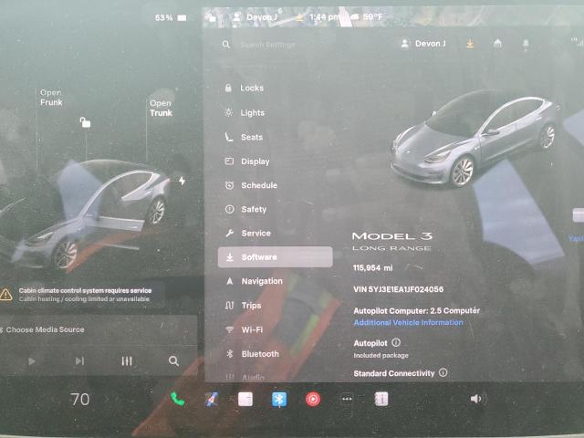 5YJ3E1EA1JF024056 - 2018 TESLA MODEL 3 გრაფიტი ფოტო 9