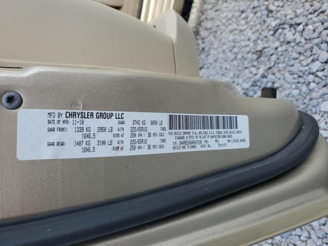 2A4RR5DX6AR437245 - 2010 CHRYSLER TOWN & COU TOURING Qızıl foto 13