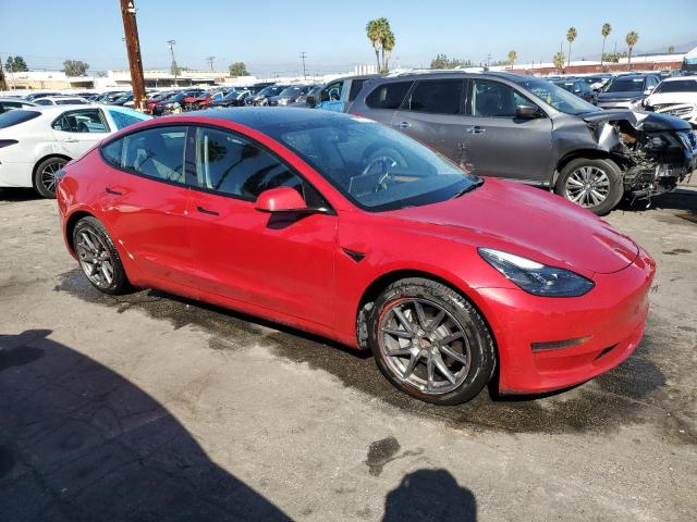 5YJ3E1EA0NF288536 - 2022 TESLA MODEL 3 RED photo 4