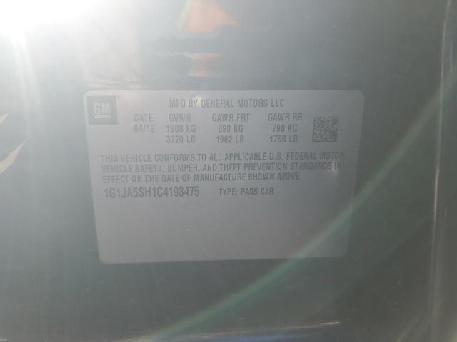 1G1JA5SH1C4193475 - 2012 CHEVROLET SONIC LS BLUE photo 12