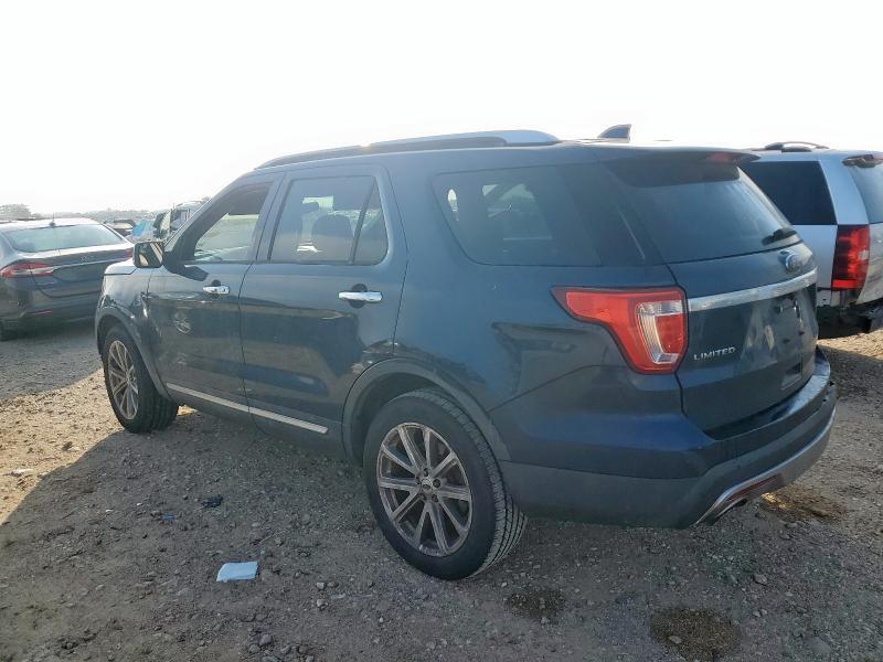 1FM5K8FH9GGD01908 - 2016 FORD EXPLORER LIMITED BLUE photo 2