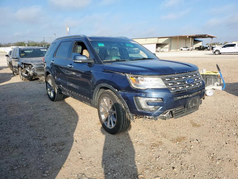1FM5K8FH9GGD01908 - 2016 FORD EXPLORER LIMITED BLUE photo 4