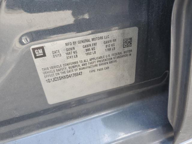 1G1JC5SHXD4176847 - 2013 CHEVROLET SONIC LT Grau Foto 12