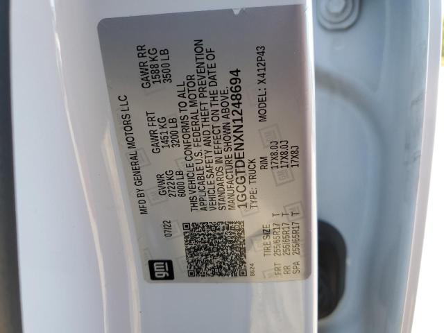 1GCGTDENXN1248694 - 2022 CHEVROLET COLORADO Z71 WHITE photo 12