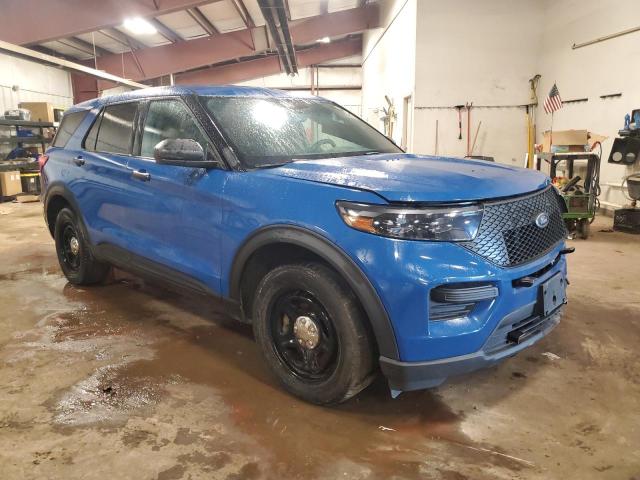 1FM5K8AW9LGC14770 - 2020 FORD EXPLORER POLICE INTERCEPTOR Көк фото 4
