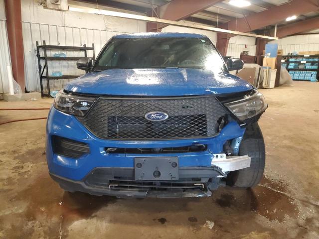 1FM5K8AW9LGC14770 - 2020 FORD EXPLORER POLICE INTERCEPTOR Көк фото 5