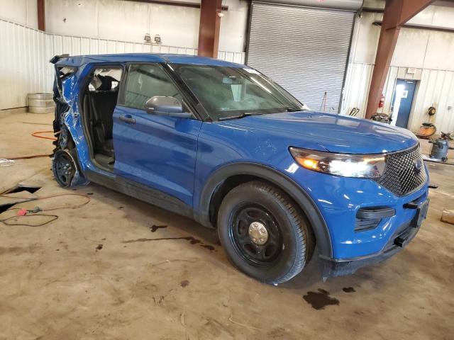 1FM5K8AW5MNA19147 - 2021 FORD EXPLORER POLICE INTERCEPTOR Bleu photo 4
