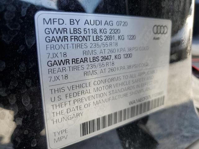 WA1AECF37L1123991 - 2020 AUDI Q3 PREMIUM Қара фото 13