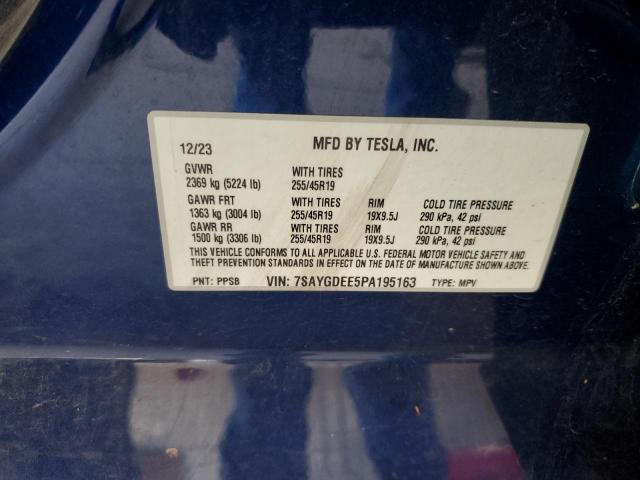 7SAYGDEE5PA195163 - 2023 TESLA MODEL Y Mavi foto 13