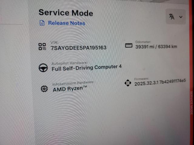 7SAYGDEE5PA195163 - 2023 TESLA MODEL Y Mavi foto 9