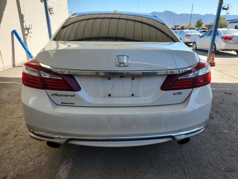 1HGCR3F05GA023128 - 2016 HONDA ACCORD EXL WHITE photo 6