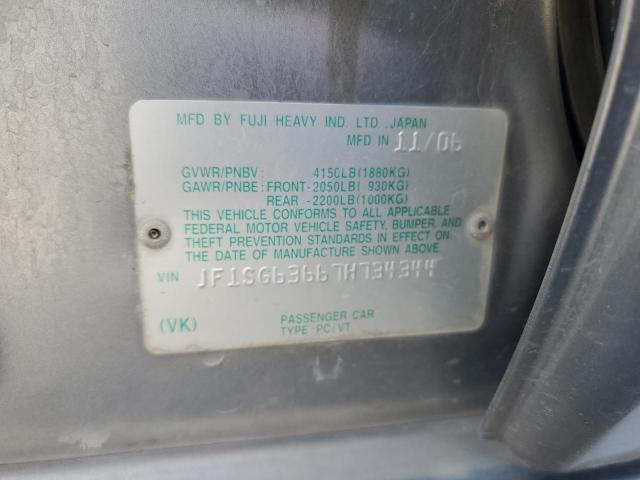 JF1SG63667H734344 - 2007 SUBARU FORESTER 2.5X Srebrny zdjęcie 13