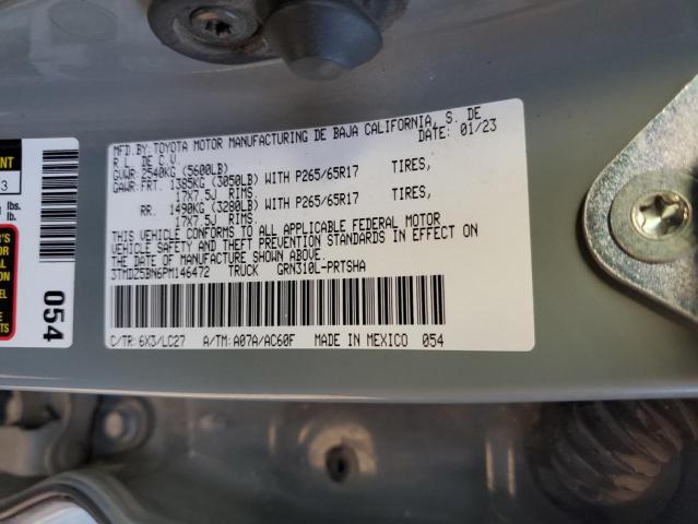 3TMDZ5BN6PM146472 - 2023 TOYOTA TACOMA DOUBLE CAB GREEN photo 12