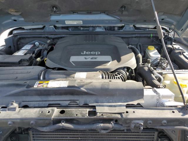 1C4BJWEG1EL255244 - 2014 JEEP WRANGLER U SAHARA ტურკოუსი ფოტო 12