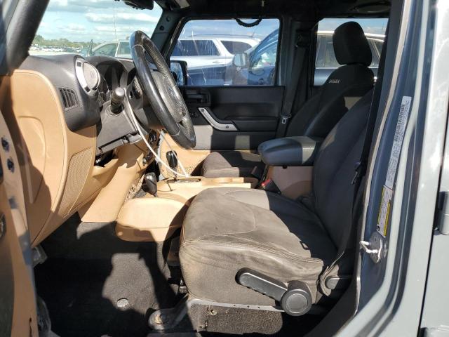 1C4BJWEG1EL255244 - 2014 JEEP WRANGLER U SAHARA ტურკოუსი ფოტო 7