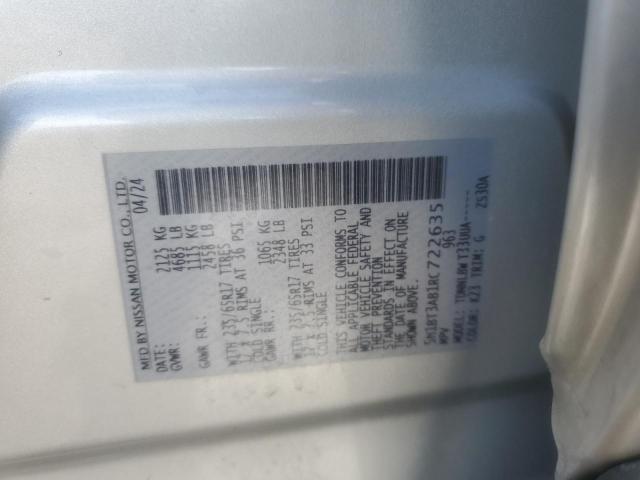 5N1BT3AB1RC722635 - 2024 NISSAN ROGUE S SILVER photo 14