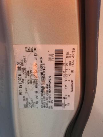 1FMEU73EX9UA26939 - 2009 FORD EXPLORER XLT Արծաթագույն լուսանկար 13