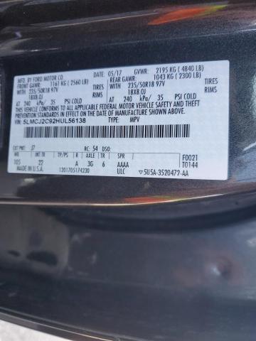 5LMCJ2C92HUL56138 - 2017 LINCOLN MKC SELECT CHARCOAL photo 14