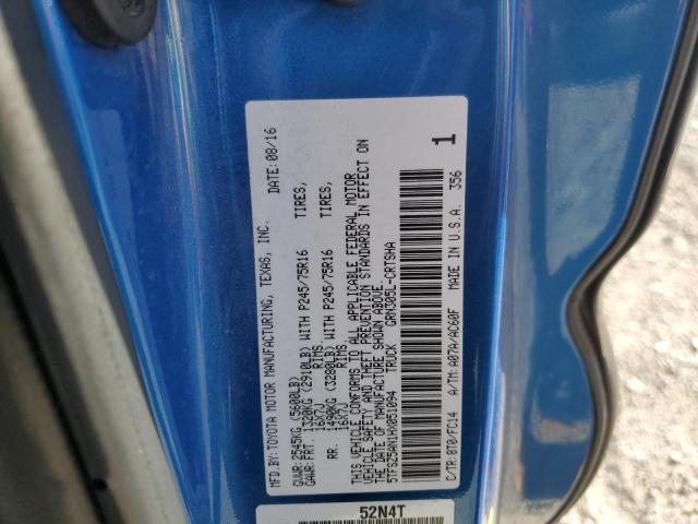 5TFSZ5AN1HX051094 - 2017 TOYOTA TACOMA ACCESS CAB 蓝色 照片 12