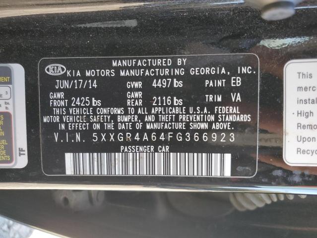 5XXGR4A64FG366923 - 2015 KIA OPTIMA SX 黑色 照片 12