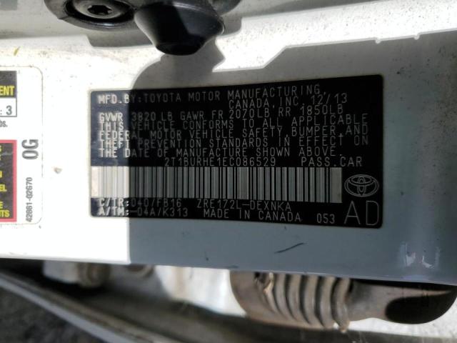 2T1BURHE1EC086529 - 2014 TOYOTA COROLLA L 白色 照片 13