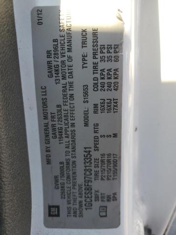 1GCESBF97C8133541 - 2012 CHEVROLET COLORADO 白色 照片 13