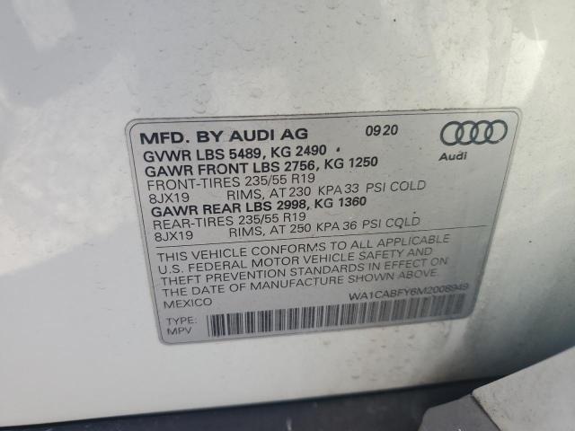 WA1CABFY6M2008949 - 2021 AUDI Q5 PRESTIGE WHITE photo 13