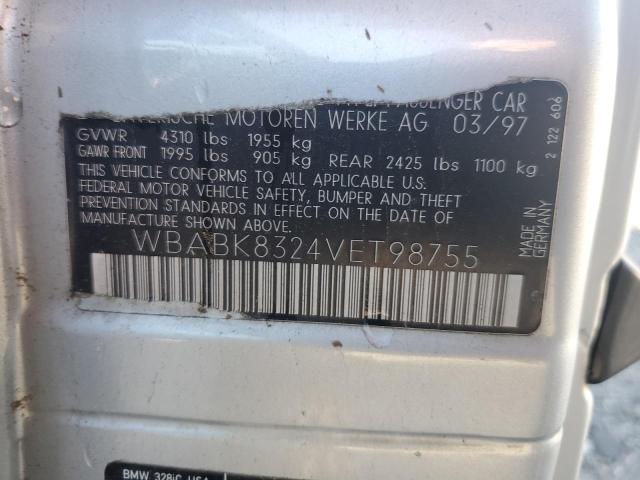 WBABK8324VET98755 - 1997 BMW 328 IC AUTOMATIC SILVER photo 12