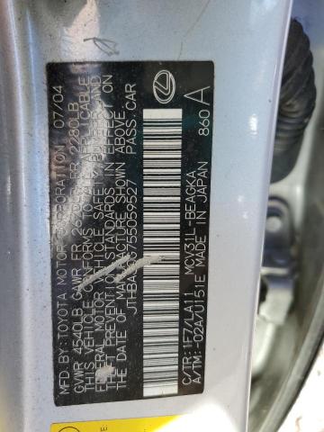 JTHBA30G755059527 - 2005 LEXUS ES 330 银色 照片 12