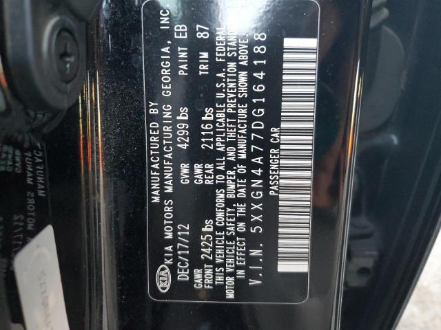 5XXGN4A77DG164188 - 2013 KIA OPTIMA EX შავი ფოტო 13