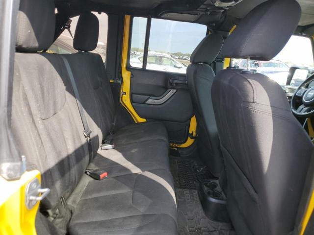 1C4BJWDGXFL722695 - 2015 JEEP WRANGLER U SPORT YELLOW photo 10